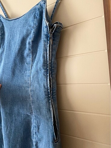 34 Beden Denim streç mini h&m elbise