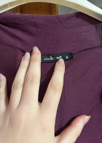 Diğer Mor Uzun Kollu Salaş Midi Hırka