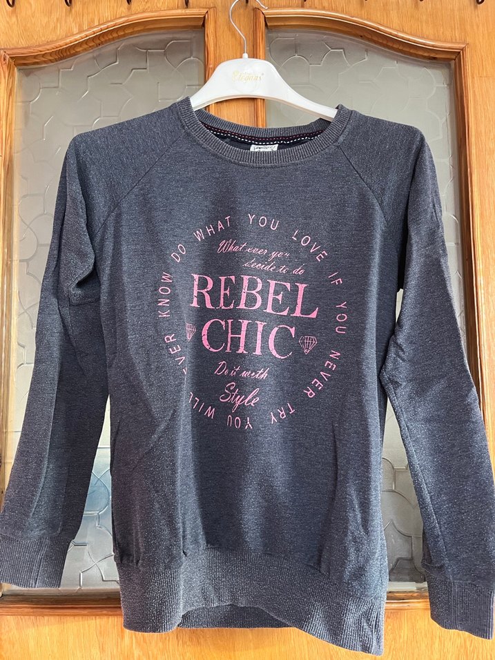 Gri Kadın Uzun Kollu Sweatshirt - Görsel 2