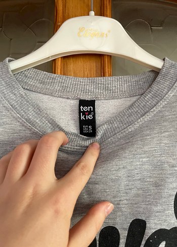 Gri Baskılı Kadın Sweatshirt - Görsel 3