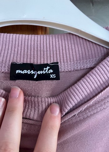 Mor Uzun Kollu Kadın Sweatshirt - Görsel 4