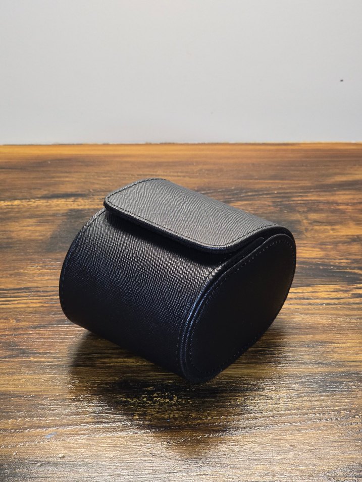 Watchroll Siyah Desenli Deri Saat ve Takı Çantası - Saat Kutusu - Görsel 5