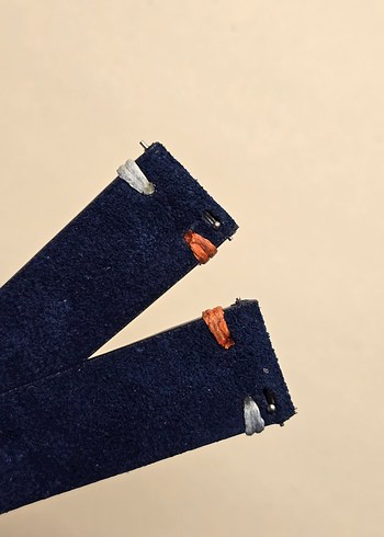 20 mm Renkli Vintage Erkek Saat Kayışı Mavi - Görsel 5