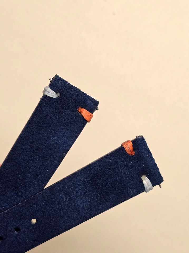 20 mm Renkli Vintage Erkek Saat Kayışı Mavi - Görsel 4