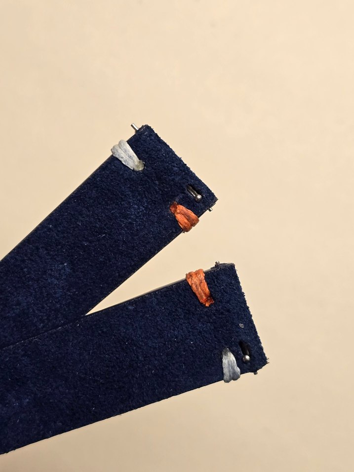 20 mm Renkli Vintage Erkek Saat Kayışı Mavi - Görsel 5