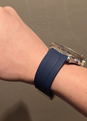 22 mm Silikon Kordon Dolgulu Rolex Tipi - Görsel 2