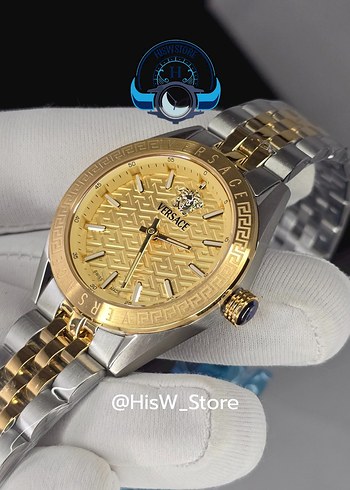 Versace V-Code Two Tone Kadın Saati - Görsel 4