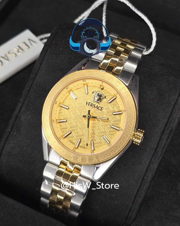Versace V-Code Two Tone Kadın Saati - Görsel 2