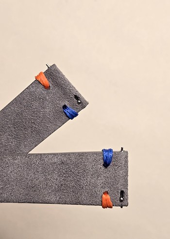 20 mm Gri Vintage Süet Erkek Saat Kordonu - Görsel 5