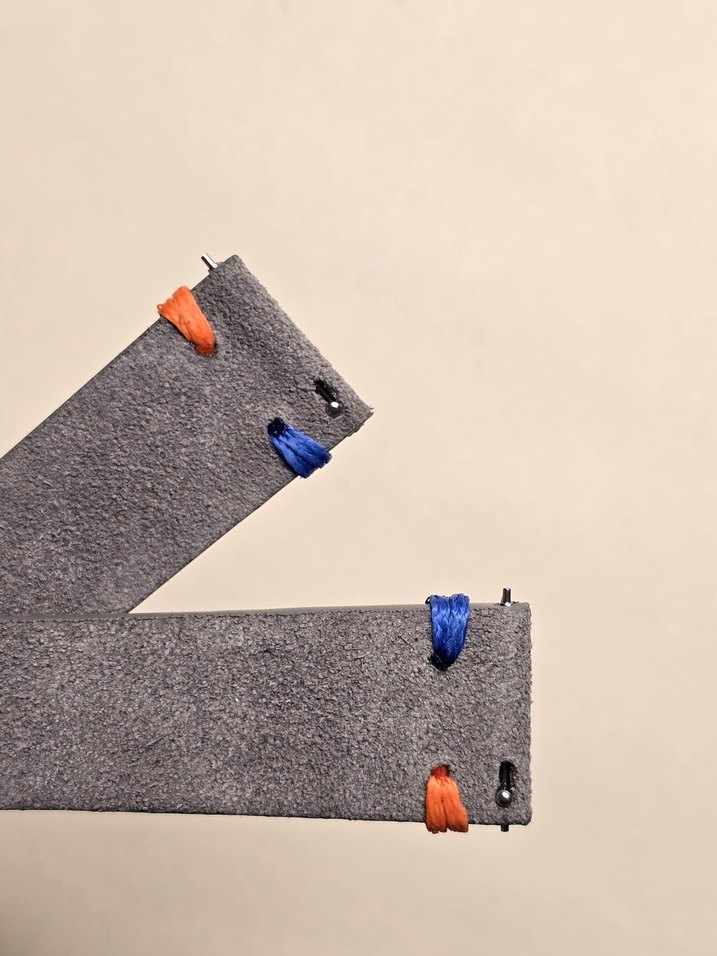 20 mm Gri Vintage Süet Erkek Saat Kordonu - Görsel 5