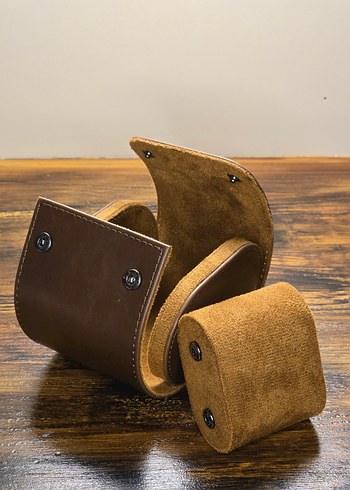 Watchroll Kahverengi Vintage Erkek Saat Kutusu Takı Çantası - Görsel 2