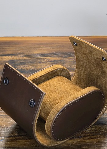 Watchroll Kahverengi Vintage Erkek Saat Kutusu Takı Çantası - Görsel 3