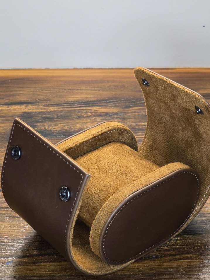 Watchroll Kahverengi Vintage Erkek Saat Kutusu Takı Çantası - Görsel 3