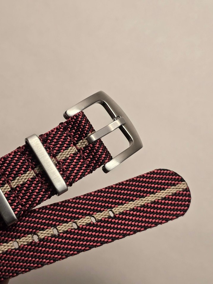 20 mm Bordo Nato Hasır Erkek Saat Kayışı - Görsel 3