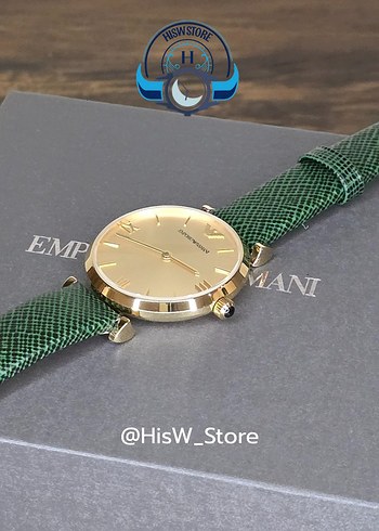 Emporio Armani Bayan Saat Yeşil Deri Kordonlu - Görsel 8