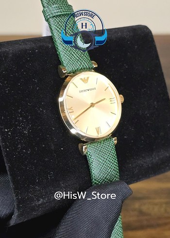 Emporio Armani Bayan Saat Yeşil Deri Kordonlu - Görsel 7