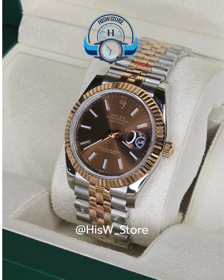 Rolex Datejust Two Tone 40 mm Chocolate Kadran - Görsel 3