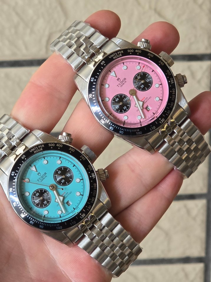 Tudor Black Bay Pink Dial Kol Saati - Görsel 4