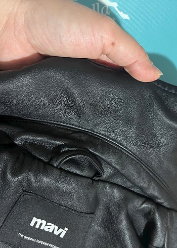 Mavi Jeans Siyah Deri Biker Ceket