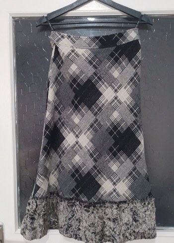 Gri Kürklü Uzun Bohem Kadın Pelerin ve etek - Görsel 3