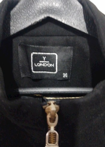 Siyah Süet Fermuarlı Kadın Midi Kaban - Görsel 2