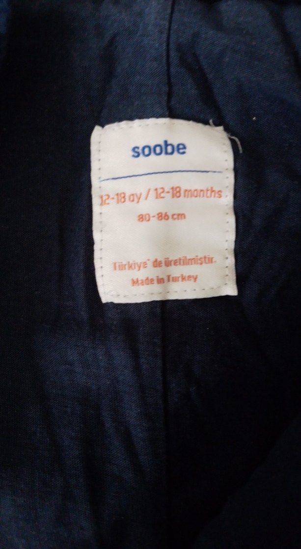 Koyu Mavi Fermuarlı Bebek Tulumu - Görsel 2