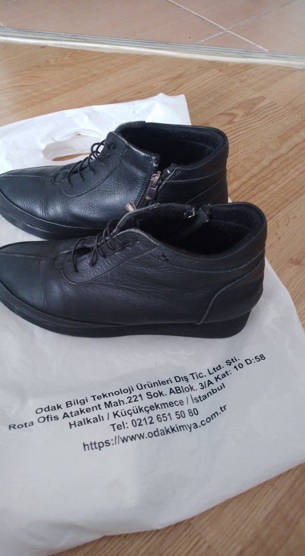 Siyah Kemerli bayan deri Goth Botları - Görsel 2