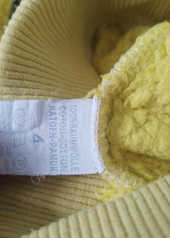 5 parça 60 tl.Sarı Nakışlı Kız Çocuk Polar Eşofman Takımı, - Görsel 6