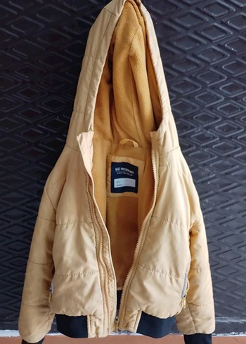 Bej Fermuarlı çocuk Kışlık Ceket 5,6 yaş - Görsel 4