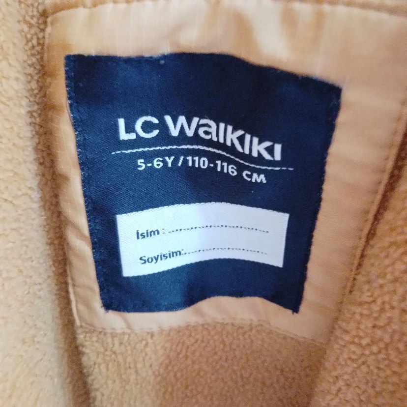 Bej Fermuarlı çocuk Kışlık Ceket 5,6 yaş - Görsel 2