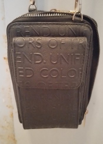 Siyah Deri Fermuarlı Kadın Çapraz Çanta - Görsel 2