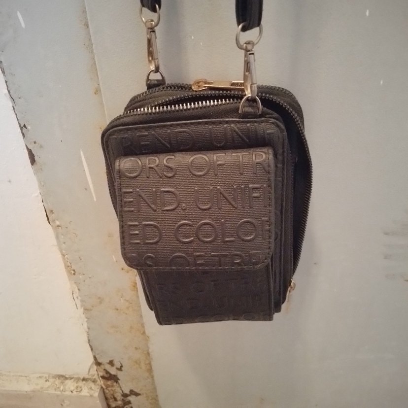 Siyah Deri Fermuarlı Kadın Çapraz Çanta - Görsel 3