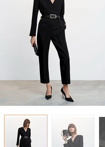 Siyah Deri Kemerli Uzun Tulum - Görsel 2