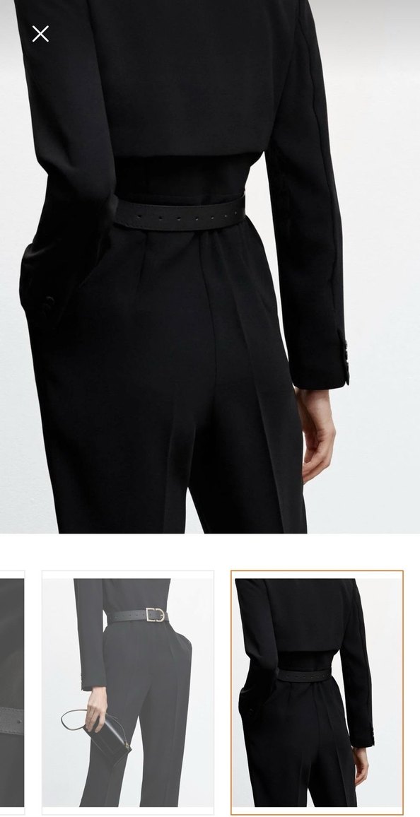 Siyah Deri Kemerli Uzun Tulum - Görsel 3