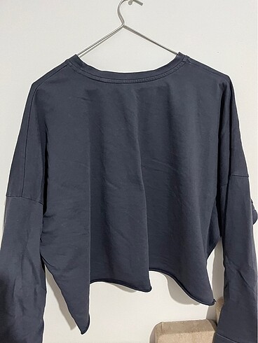 m Beden gri Renk Oversize crop