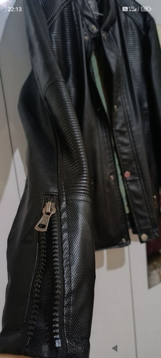 Erkek Siyah Deri Ceket - Görsel 2