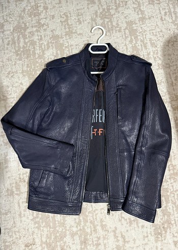 lacivert Tamer Tanca deri mont sıfır - Görsel 2