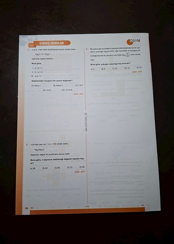 Tammat Yayınları AYT matematik Ders İşleme Föyleri - Görsel 7