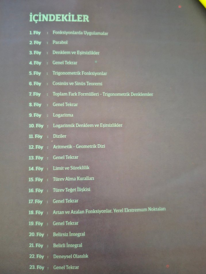 Tammat Yayınları AYT matematik Ders İşleme Föyleri - Görsel 4