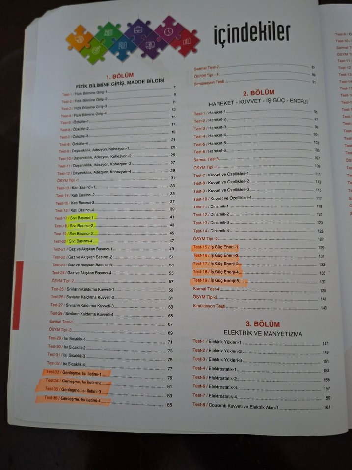 TYT Fizik Soru Bankası - Bilgi Sarmal - Görsel 4