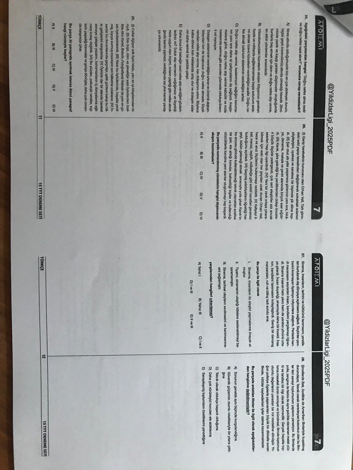 Bilgi Sarmal   ve Apotemi Tyt  Türkçe deneme - Görsel 4