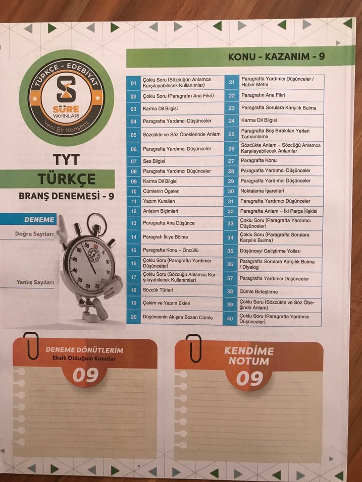 345 paragraf denemesi ve Türkçe denemesi arı ve süre yayınları - Görsel 5