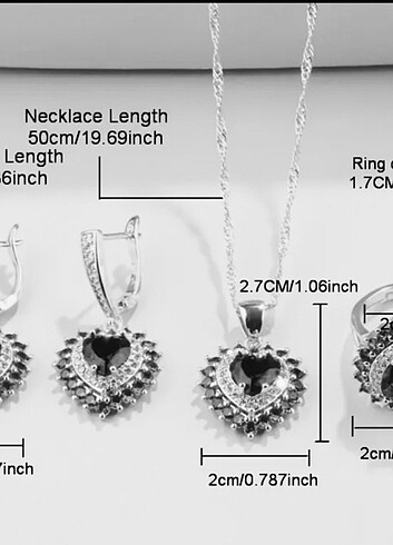 swarovski Fransız tarz takı seti