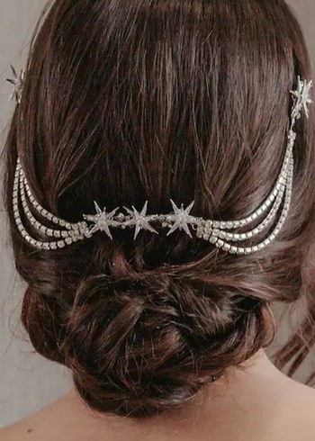 Accessorize Yıldız detaylı gelin saç aksesuarı