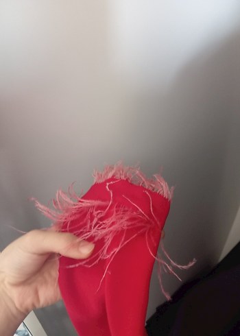 Abiye Koyu Kırmızı tesettür abiye