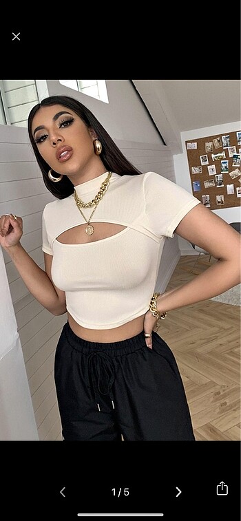 Crop beyaz