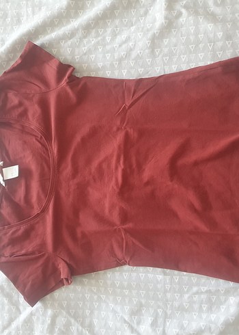 Bordo Kısa Kollu Basic Tişört