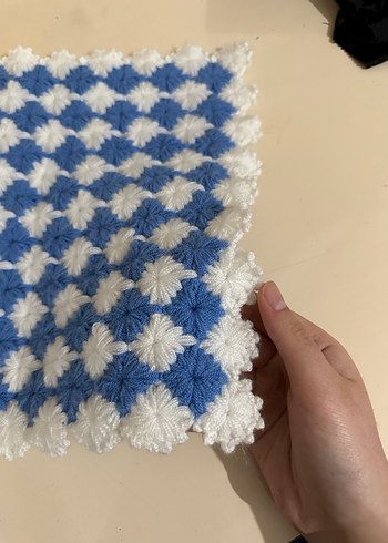 Renkli Örgü Banyo lif Seti - Görsel 8