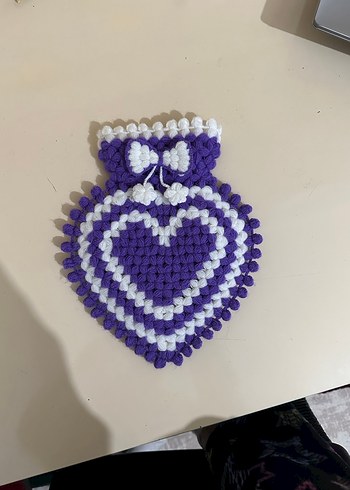 Renkli Örgü Banyo lif Seti - Görsel 5