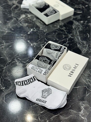 VERSACE ERKEK ÇORAP- 6 lı özel kutu ile gönderim